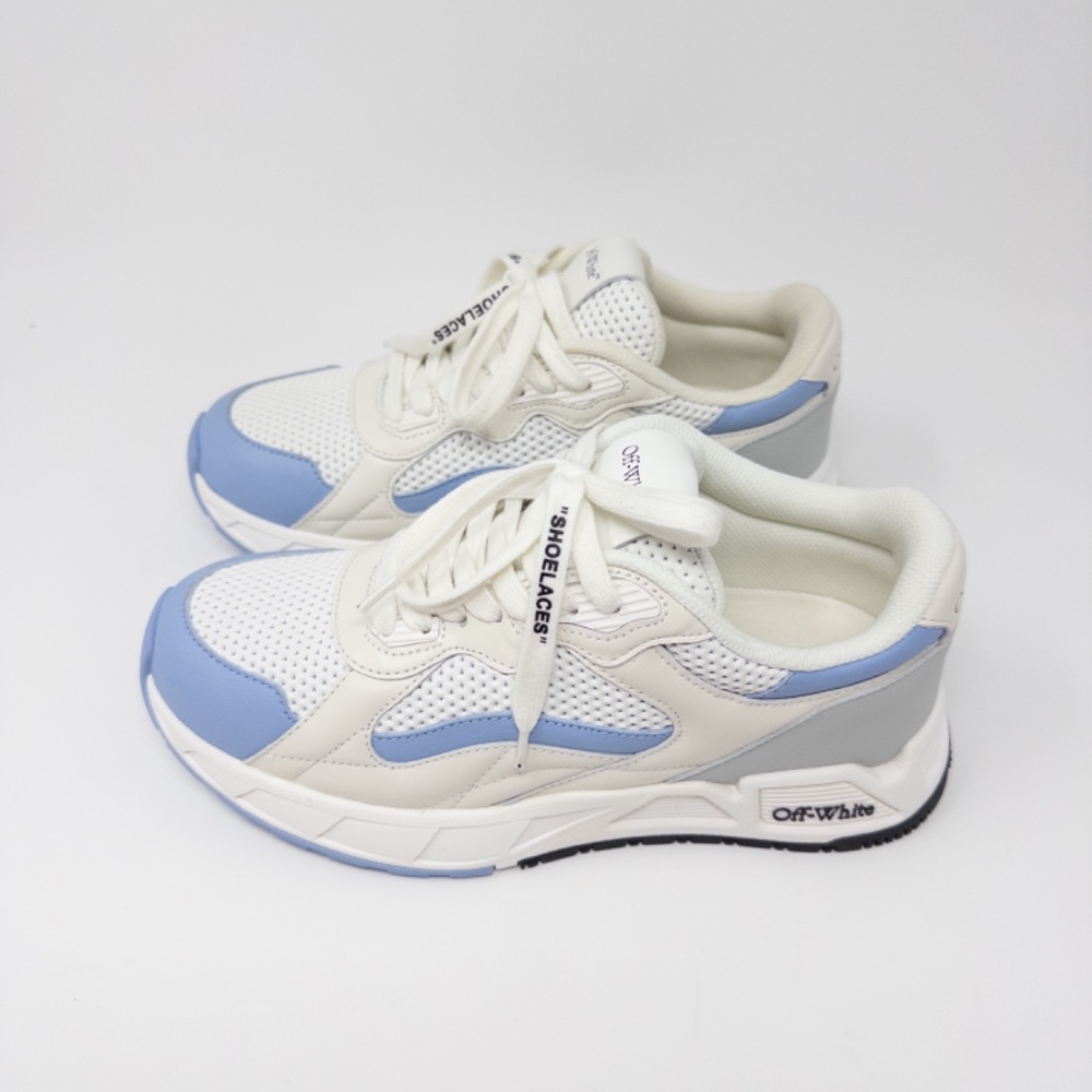 Off-White Runner B Sneaker Women’s Sneaker 37 EU 7 US Blue White - Picture 2 of 7